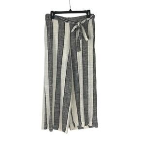 Beige by eci Women's Linen Blend Cropped Pants Size 8